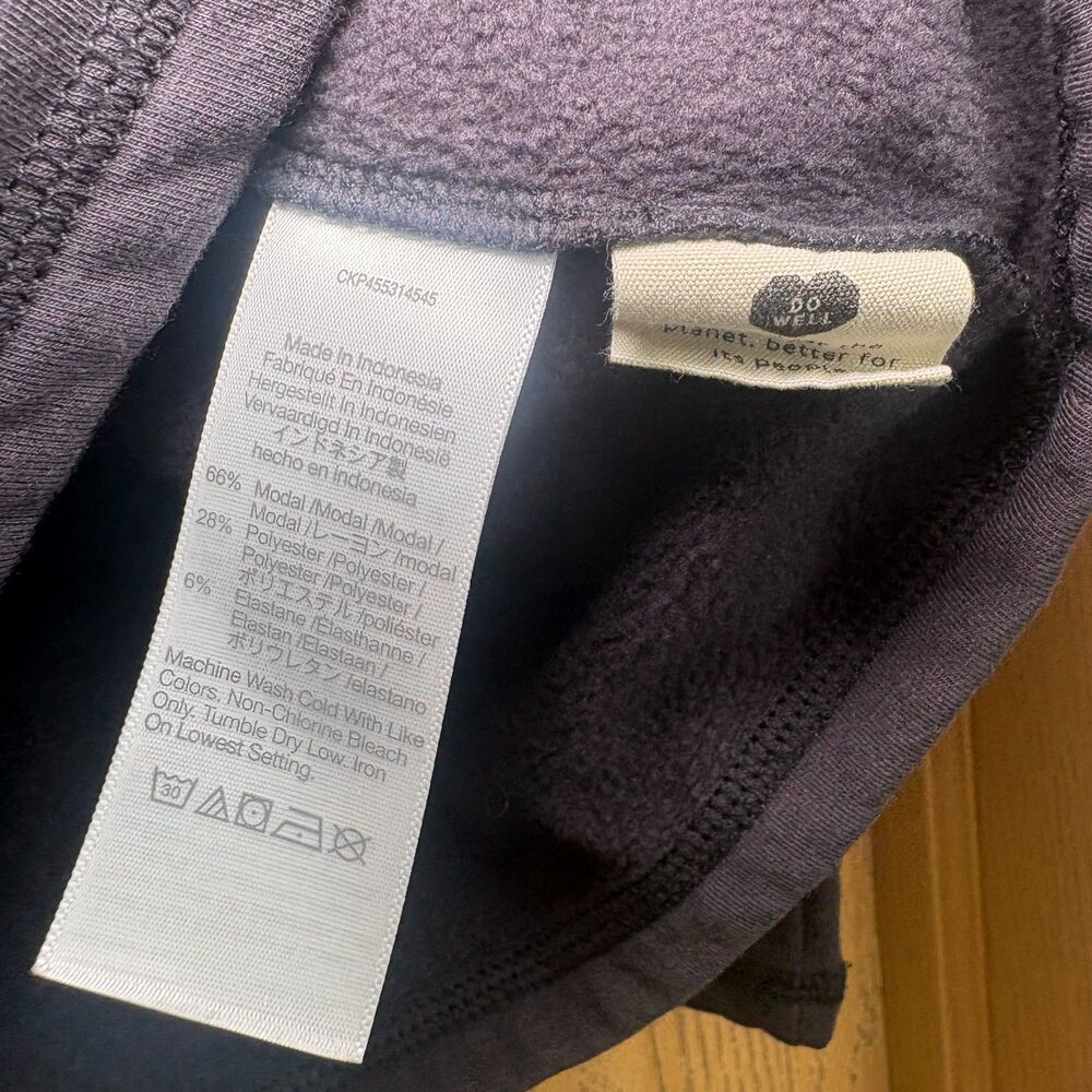 Madewell MWL Superbrushed Contrast-Stitched Easygoing Sweatshirt - Navy - XXS - Picture 9 of 9